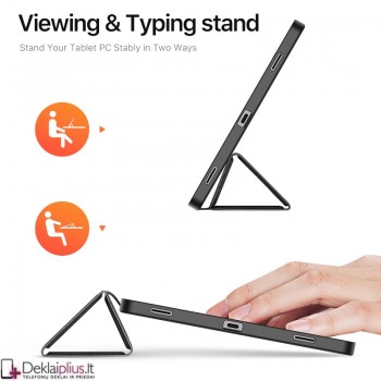 Dux Ducis domo dirbtinos odos atverčiamas dėklas - pilkas (Samsung Galaxy Tab S11) Dux Ducis domo dirbtinos odos atverčiamas dėklas - pilkas (Samsung Galaxy Tab S11)